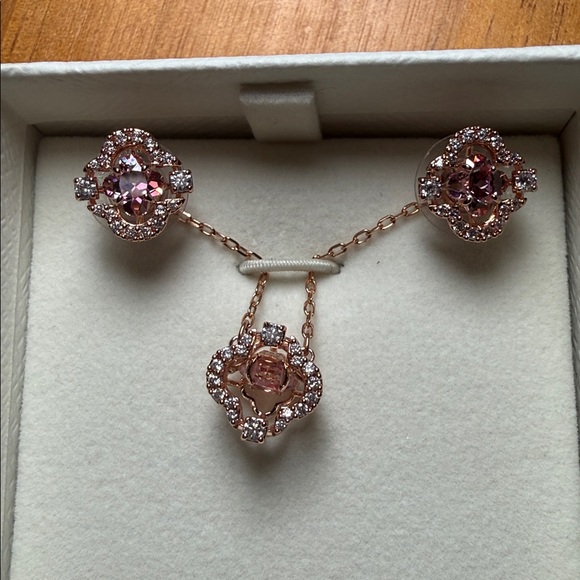 Swarovski Rose Gold Crystal Necklace - Picture 7 of 14